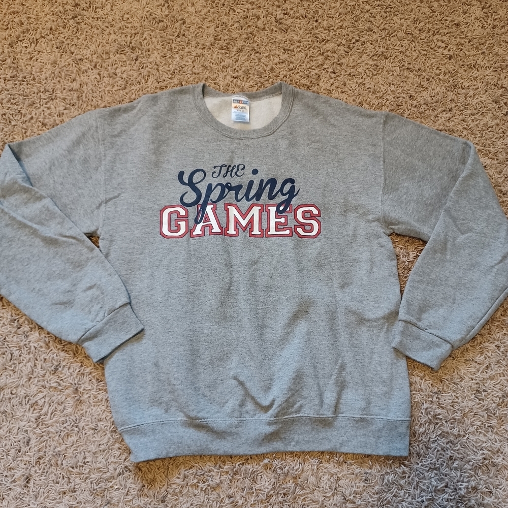 Jerzees Nublend Grey Women's "The Spring Games" Crew Neck Sweater